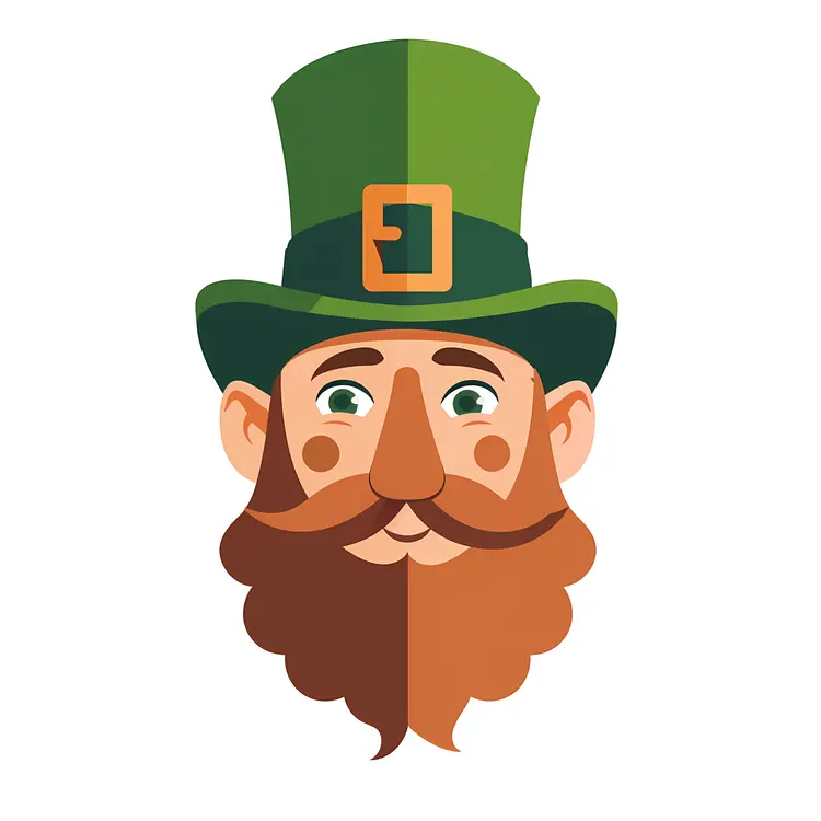 Leprechaun Face Illustration