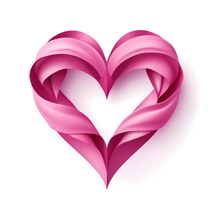 Pink Ribbon Heart