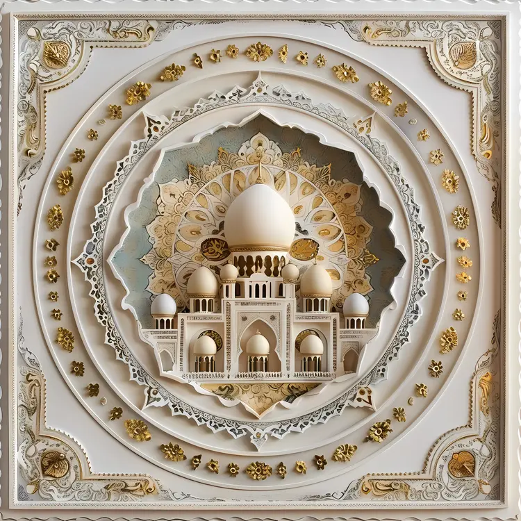 Intricate Mosque with Circular Design