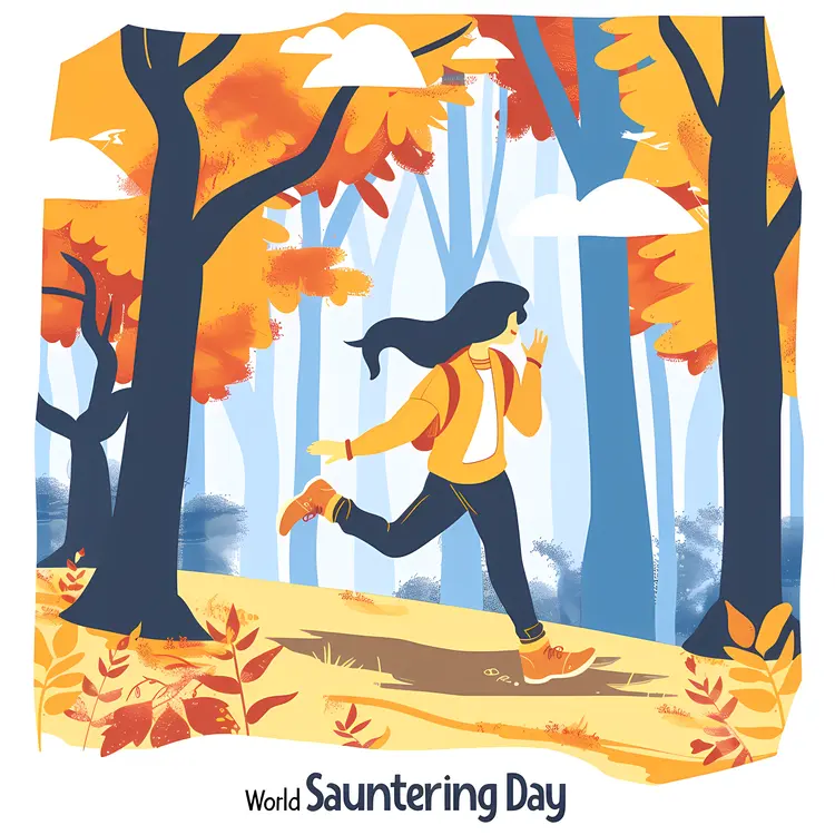 World Sauntering Day Celebration in Autumn