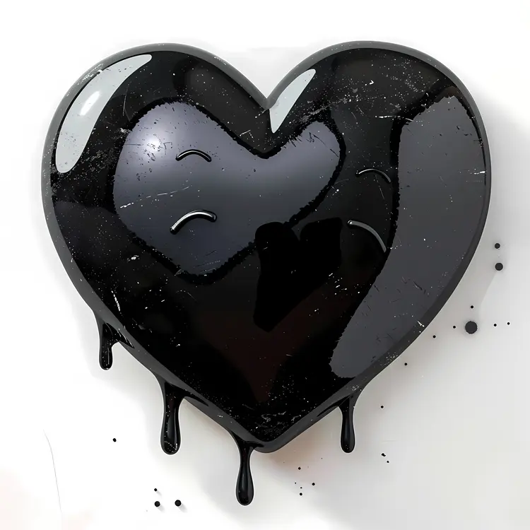 Sad Black Heart Emoji