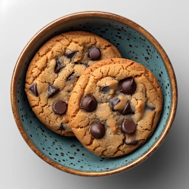 Chocolate Chip Cookies in a Bowl