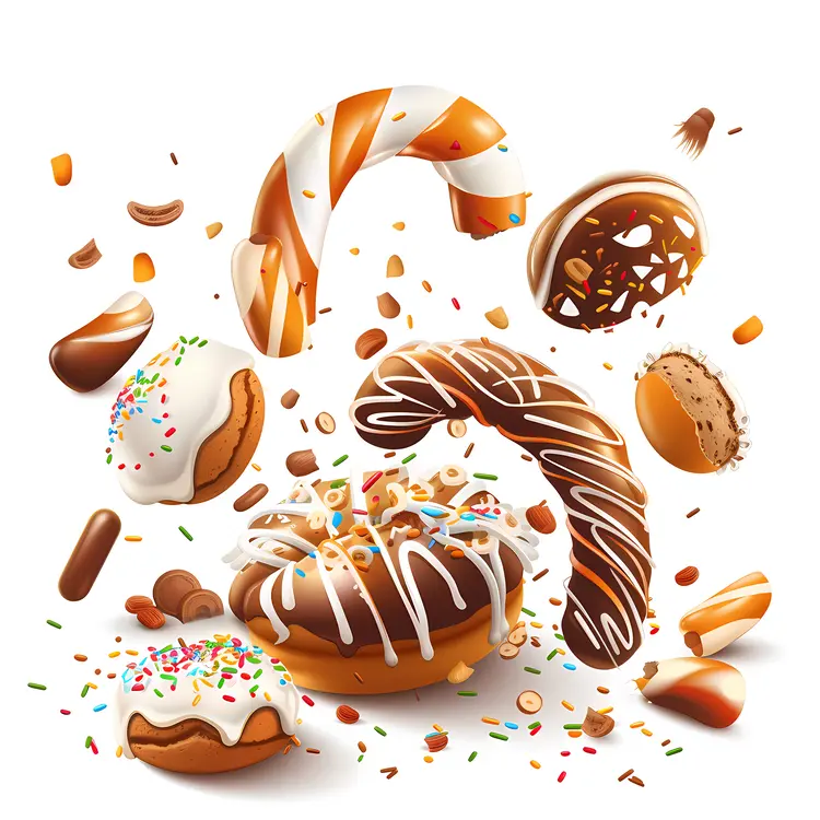 Colorful Donuts with Sprinkles