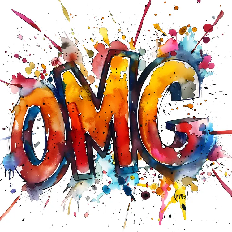 Colorful OMG Graffiti Text