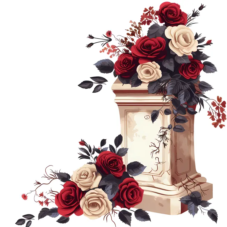 Elegant Floral Arrangement with Red and White Roses