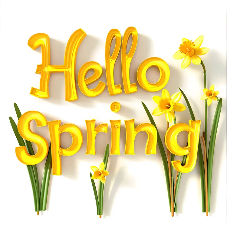 Yellow Daffodils in Spring