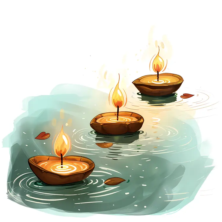 Floating Candles on Water