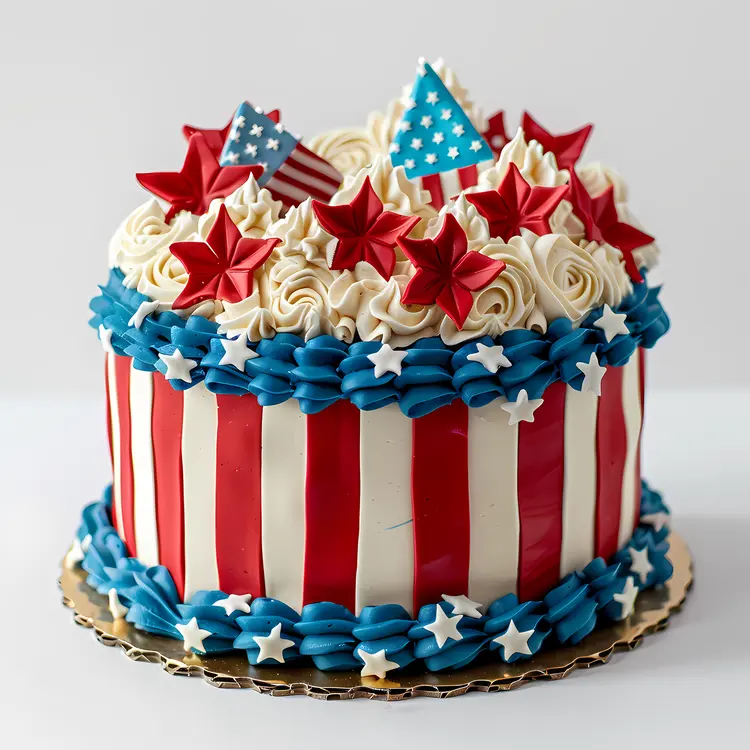 Patriotic Cake for Independence Day
