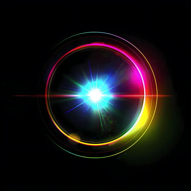 Bright Light Burst with Lens Flare