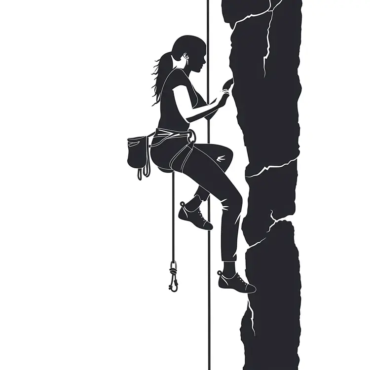 Rock Climber Silhouette