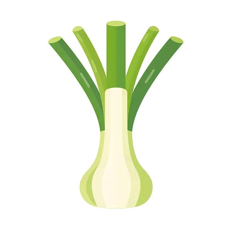 Simple Cartoon Green Onion