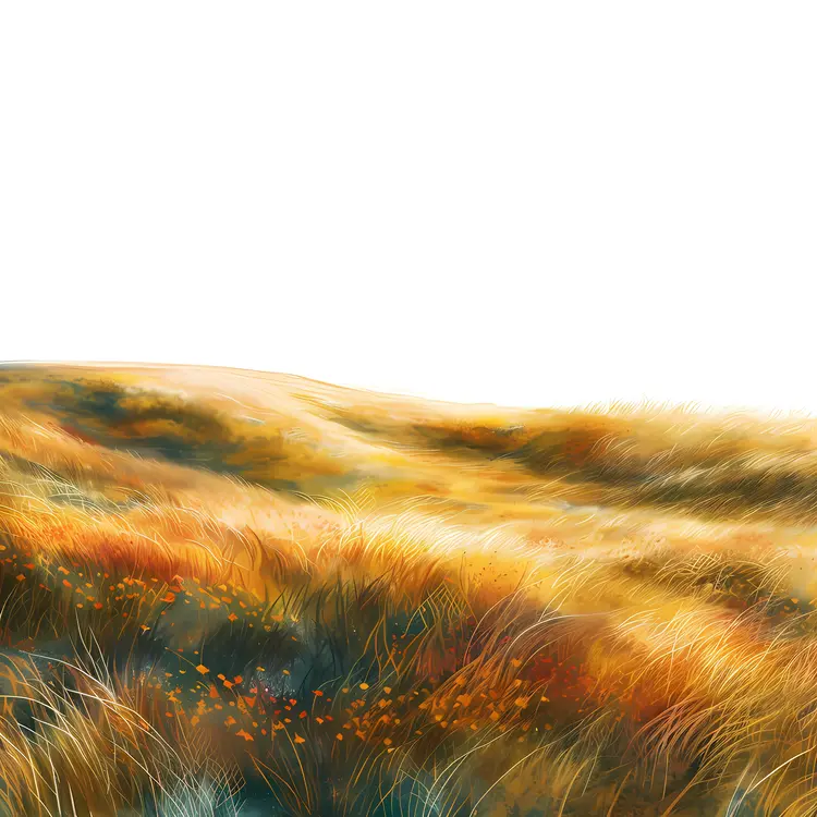 Golden Field with Wildflowers