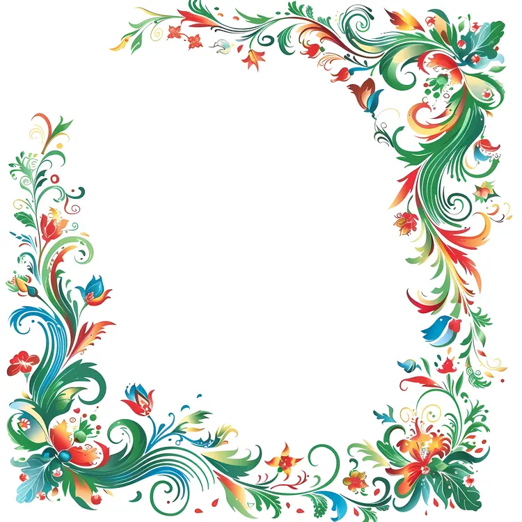 Colorful Floral Frame