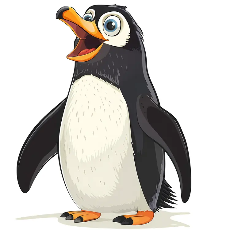 Happy Cartoon Penguin