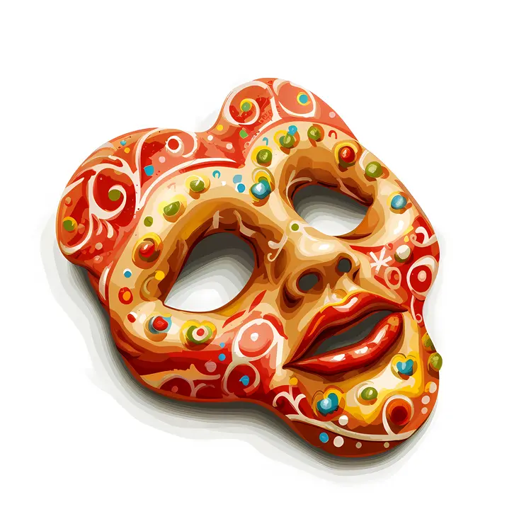 Decorative Mask with Swirls and Beads