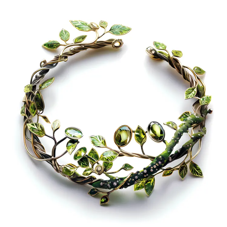 Elegant Green Leaf Necklace
