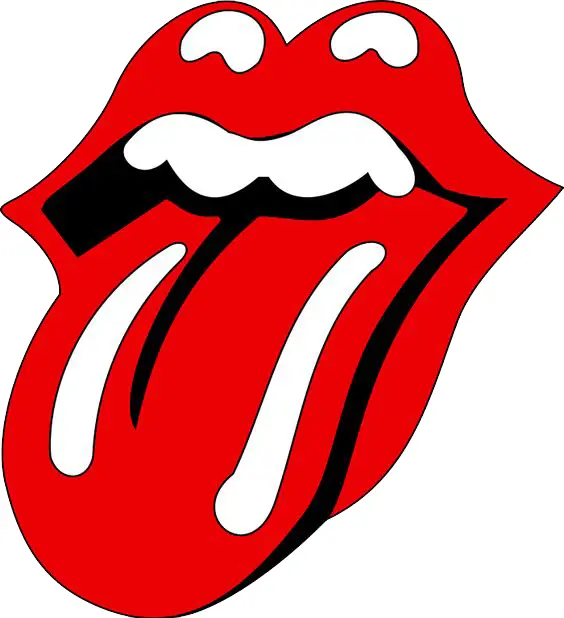 Red Lips with Tongue Logo