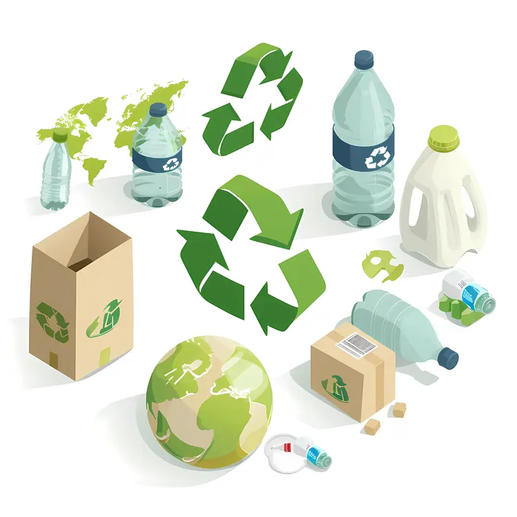Recycling Items with Symbol