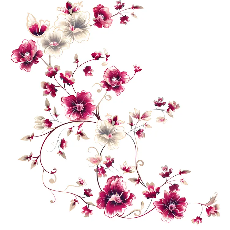 Pink Floral Pattern Decorative Design