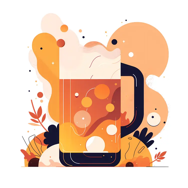 Abstract Beer Mug Illustration