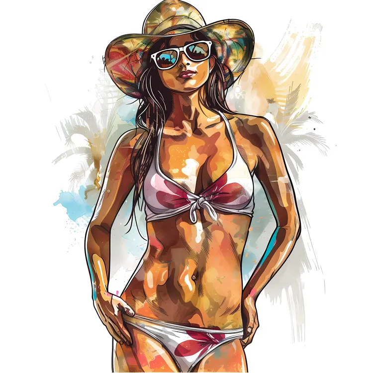 Stylish Woman in Bikini