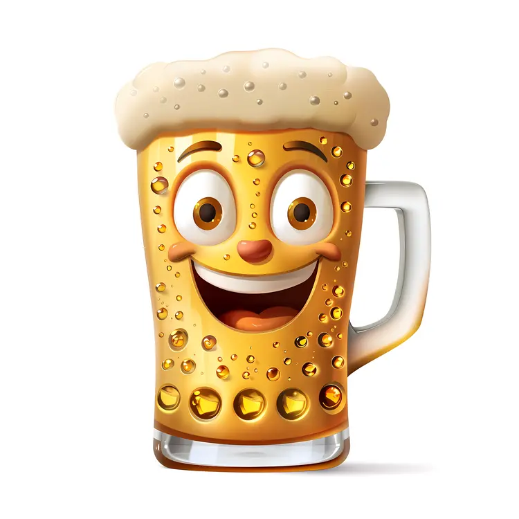 Smiling Beer Mug for Party Time