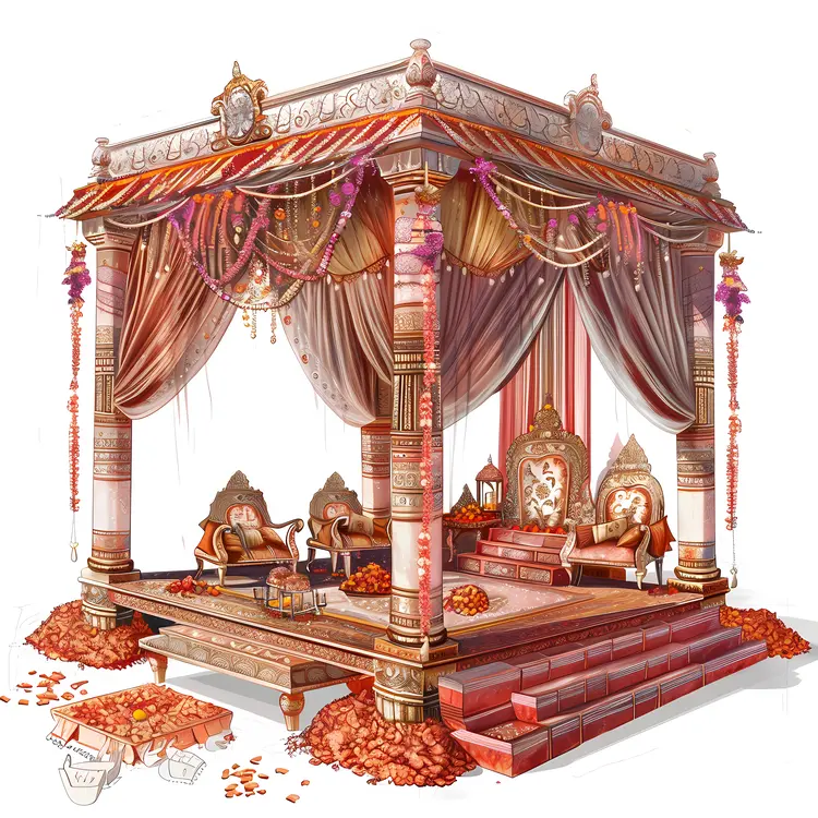 Traditional Decorated Mandap