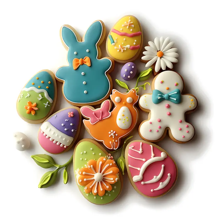 Easter Themed Decorated Cookies
