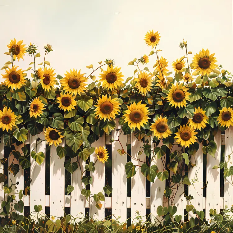 Sunflowers in Full Bloom