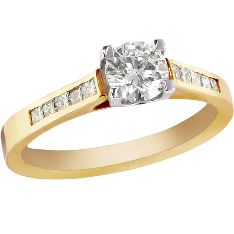 Elegant Diamond Ring with Gold Band