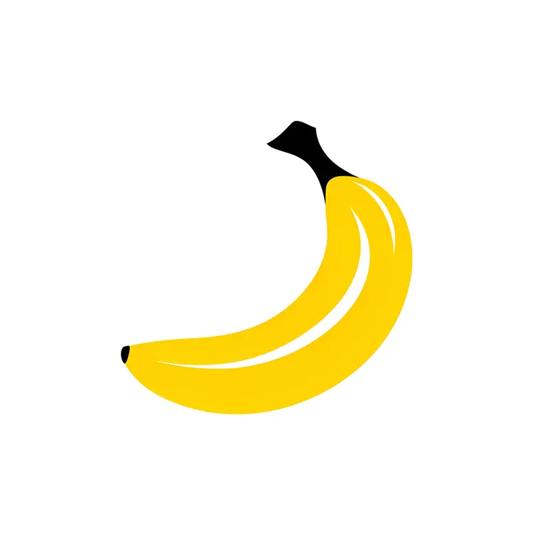 Minimalist Yellow Banana Illustration