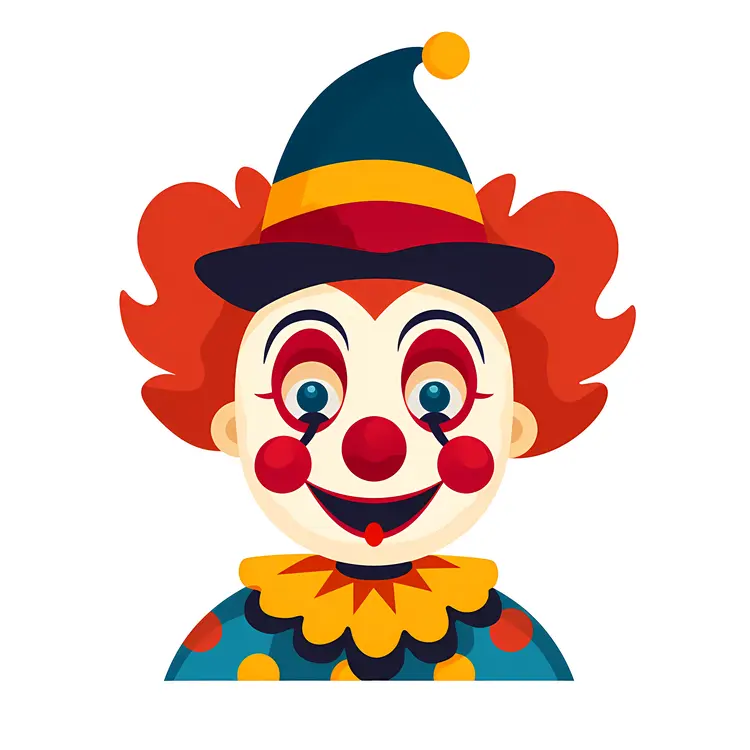 Colorful Clown Character
