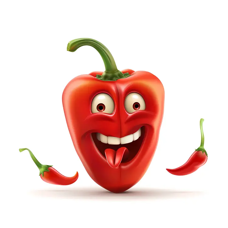 Smiling Red Pepper Cartoon