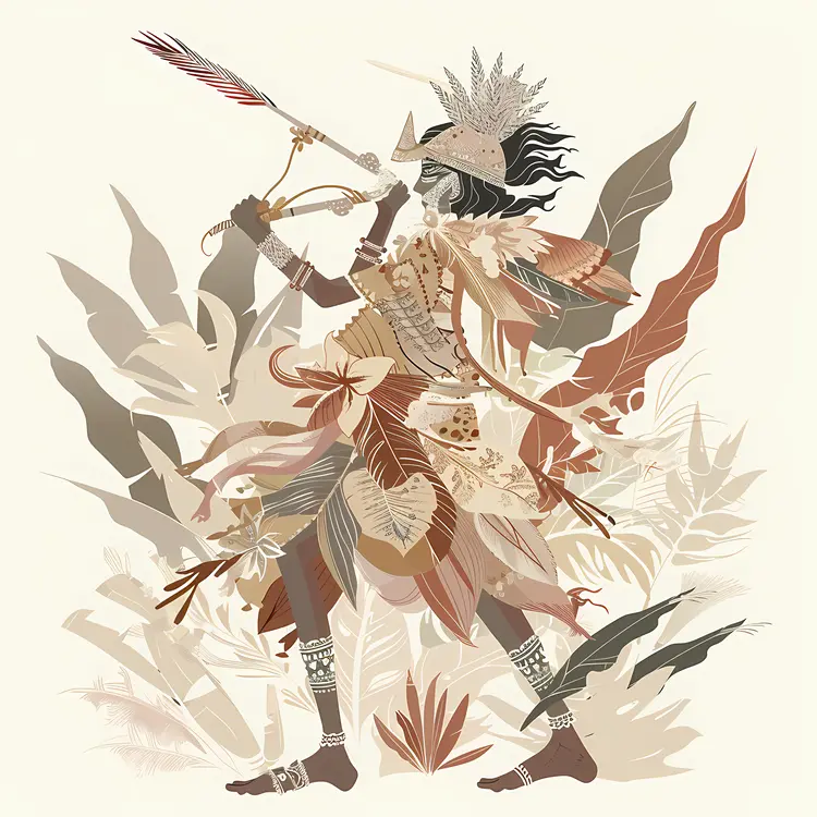 Tribal Figure with Spear