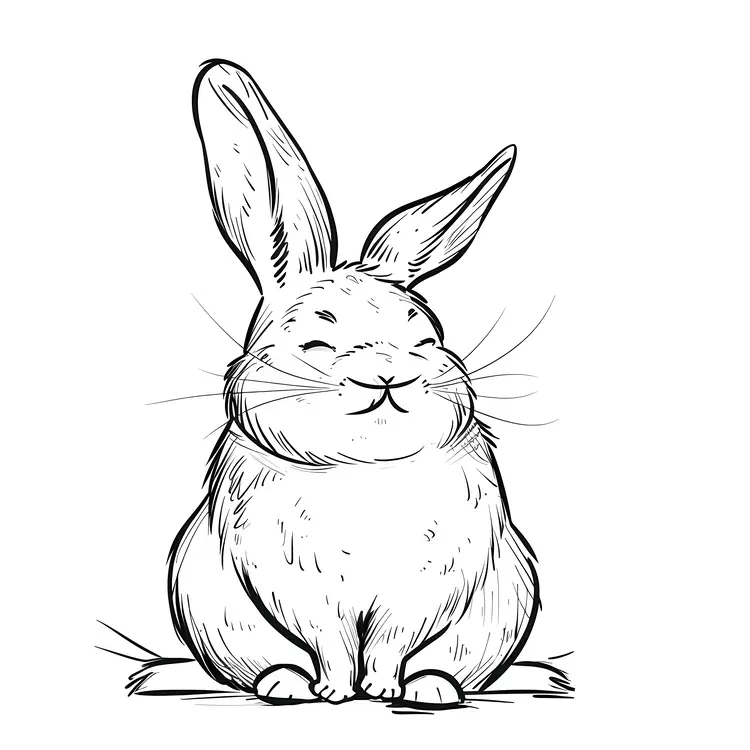 Cute Sketch of a Rabbit