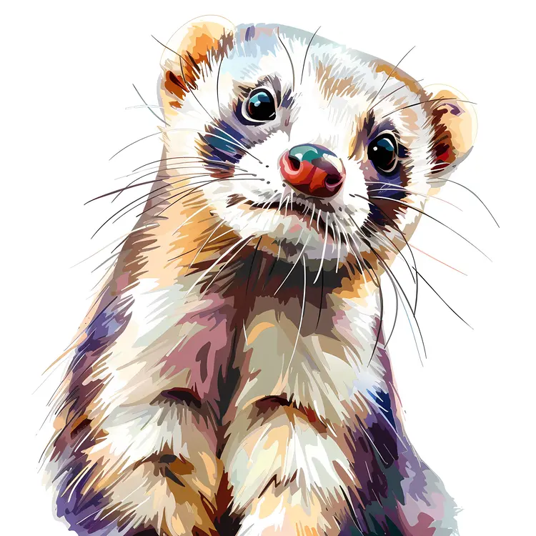 Ferret Looking Curious