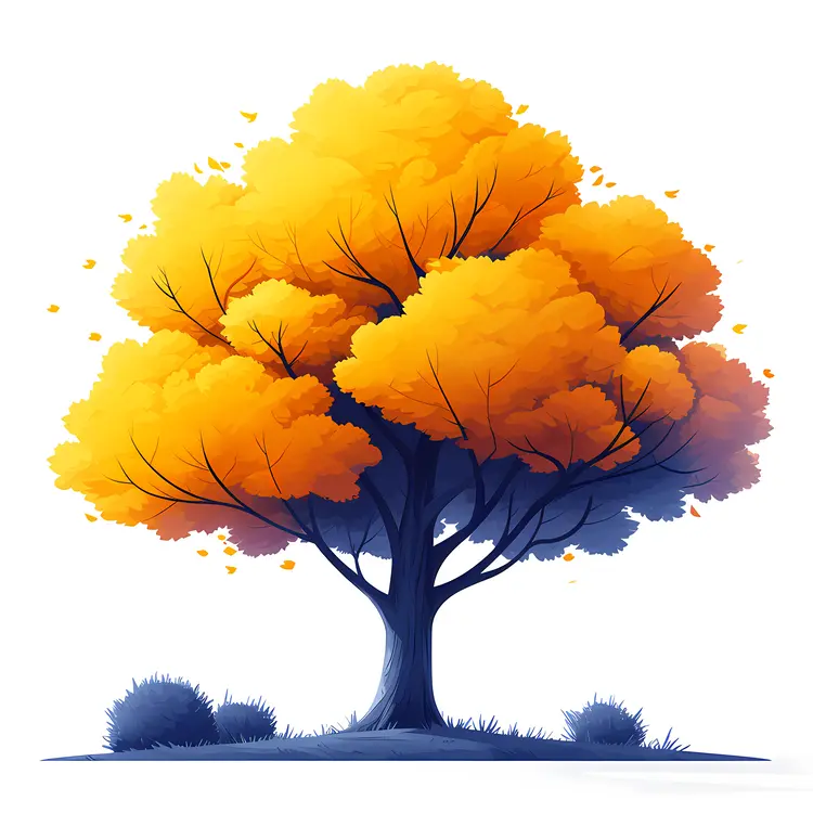 Beautiful Yellow Tree in Autumn