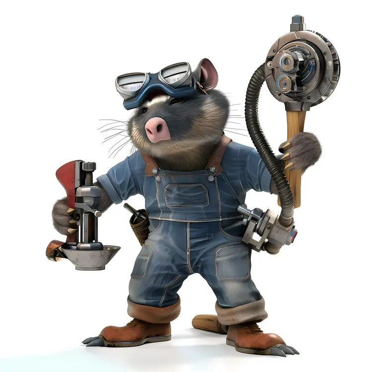 Mechanic Rat with Tools