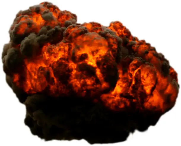 Dark and Intense Fire Explosion