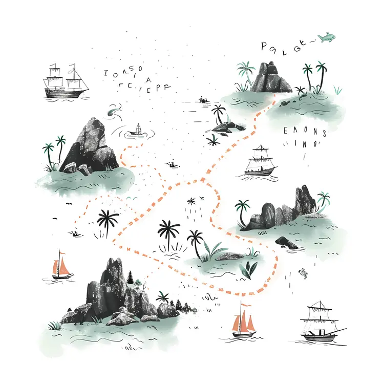 Illustrated Treasure Map