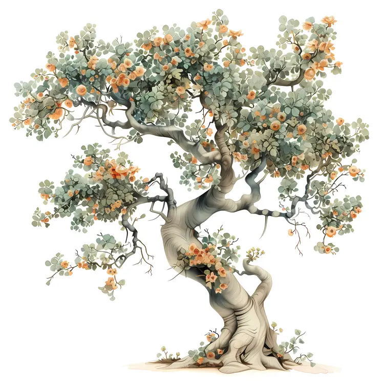 Artistic Orange Tree
