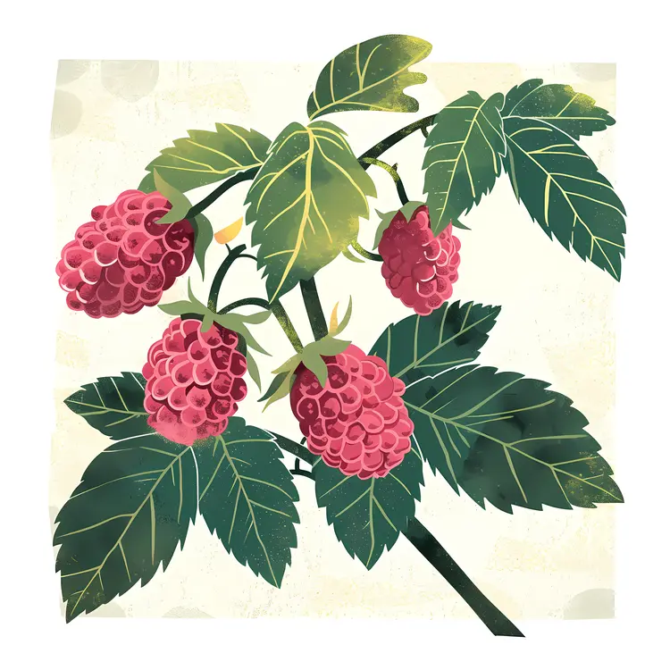 Berry Plant Botanical Illustration