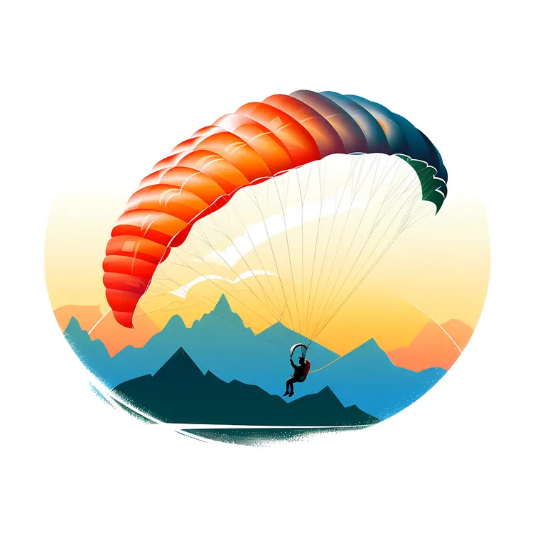 Paraglider at Sunset