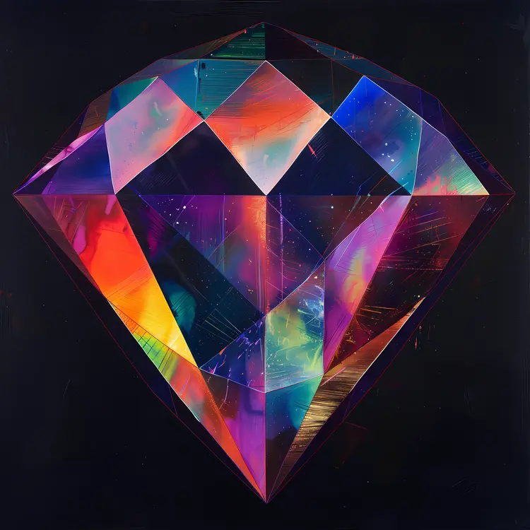 Colorful Diamond with Radiant Shine