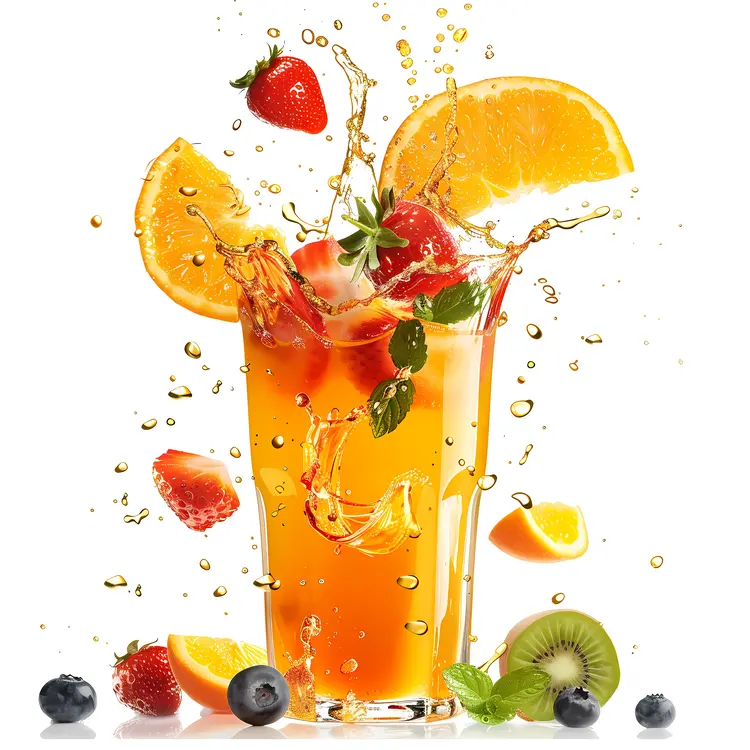 Refreshing Fruit Juice Splash