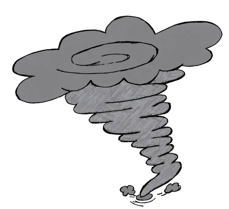 Gray Tornado Illustration