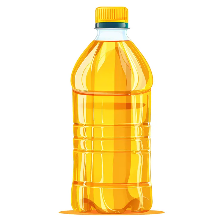 Sunflower Oil Bottle Illustration