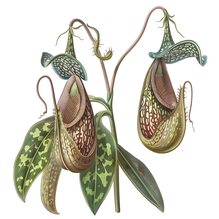 Illustration of Exotic Pitcher Plant