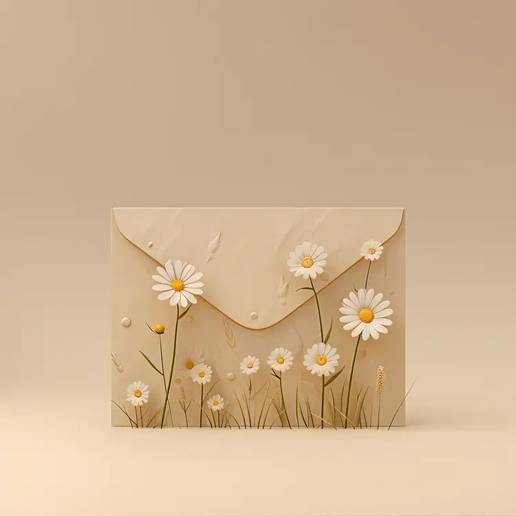 Charming Daisies on an Envelope
