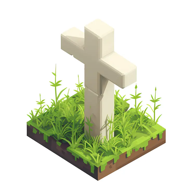 Simple Cross in Green Grass